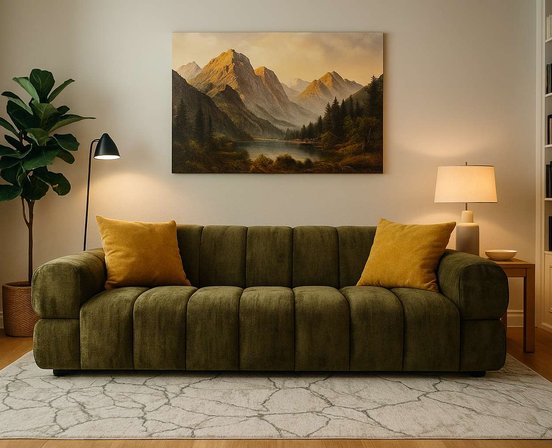 Sofa stationnaire en tissu de Deco-Style