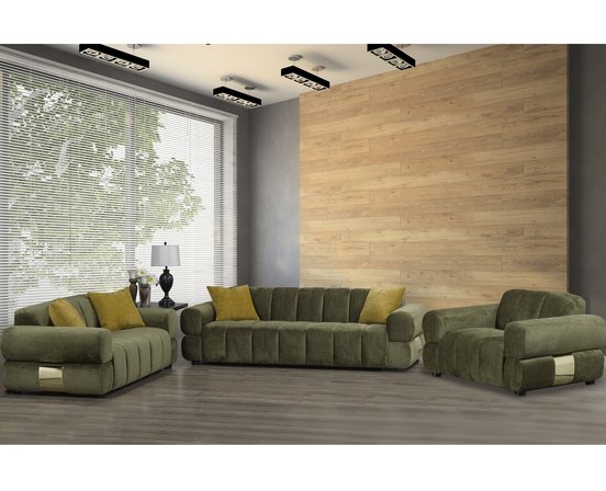 Causeuse stationnaire en tissu de Deco-Style