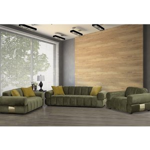 Fauteuil une place et demi stationnaire en tissu de Deco-Style