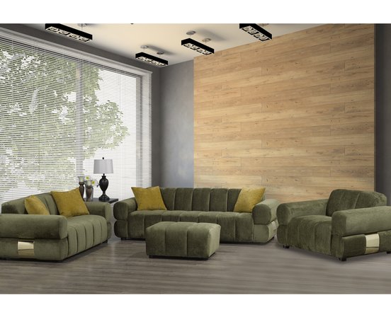 Ottoman repose-pieds en tissu de Deco-Style