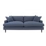 Sofa Fixe Martha en tissu bleu indigo