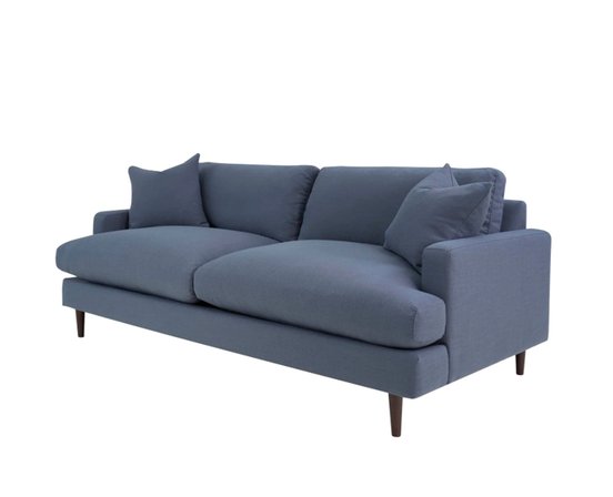 Sofa Fixe Martha en tissu bleu indigo