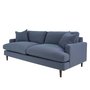 Sofa Fixe Martha en tissu bleu indigo