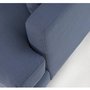 Sofa Fixe Martha en tissu bleu indigo
