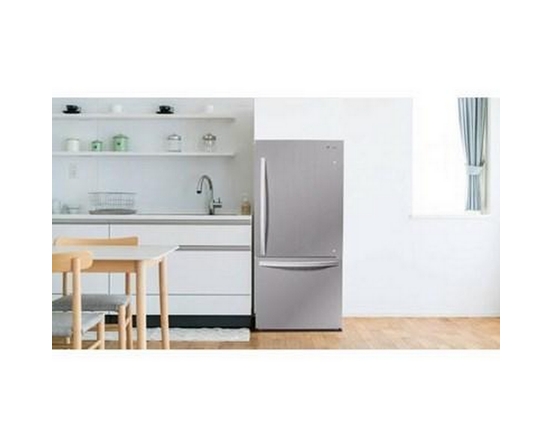 Réfrigérateur à congélateur inférieur amovible de 30 po., 18.7 pi³ avec éclairage DEL Danby - DBM187E1SSDB
