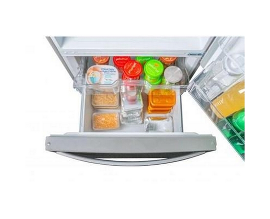 Réfrigérateur à congélateur inférieur amovible de 30 po., 18.7 pi³ avec éclairage DEL Danby - DBM187E1SSDB