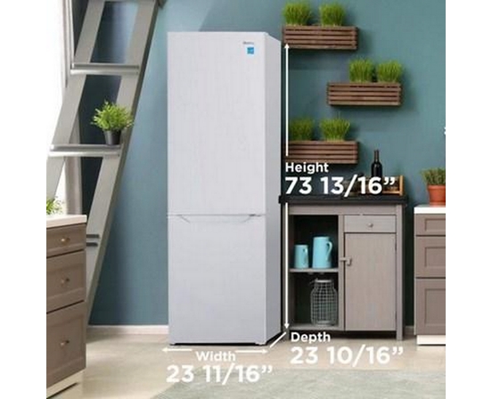 Réfrigérateur à congélateur inférieur amovible de 24 po., 10.3 pi³ avec éclairage DEL Danby - DBMF100B1WDB