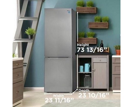 Réfrigérateur à congélateur inférieur amovible de 24 po., 10.3 pi³ avec éclairage DEL Danby - DBMF100B1SLDB
