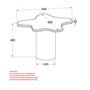 Ensemble de 2 tables (centre et bout)