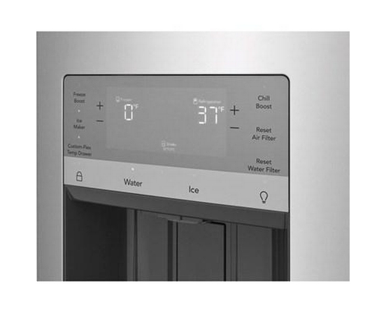 Réfrigérateur quatre portes avec porte à deux battants de 36 po, 26,3 pi³. avec machine à glaçons et eau externe Frigidaire - FRMS2733AV