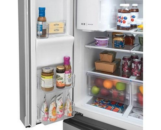 Réfrigérateur quatre portes avec porte à deux battants de 36 po, 26,3 pi³. avec machine à glaçons et eau externe Frigidaire - FRMS2733AV