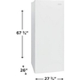 Tout réfrigérateur autoportant de 28 po, 16 pi³. Frigidaire - FRAE1626AW