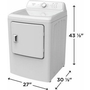 Sécheuse électrique de 7 pi³. Frigidaire - FLVE700CAW