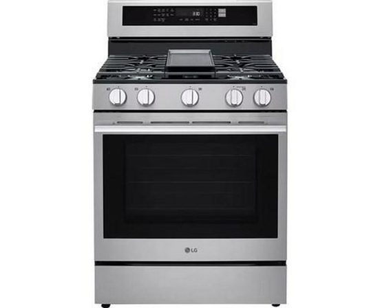 Cuisinière à gaz intelligente de 30 po avec fonction Air Fry LG - LRGN6325X