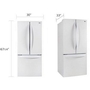 Réfrigérateur trois portes avec porte à deux battants amovible de 30 po., 21,8 pi³ avec technologie SmartDiagnosis™ LG - LRFNS2200W