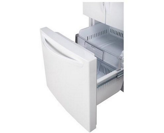 Réfrigérateur trois portes avec porte à deux battants amovible de 30 po., 21,8 pi³ avec technologie SmartDiagnosis™ LG - LRFNS2200W