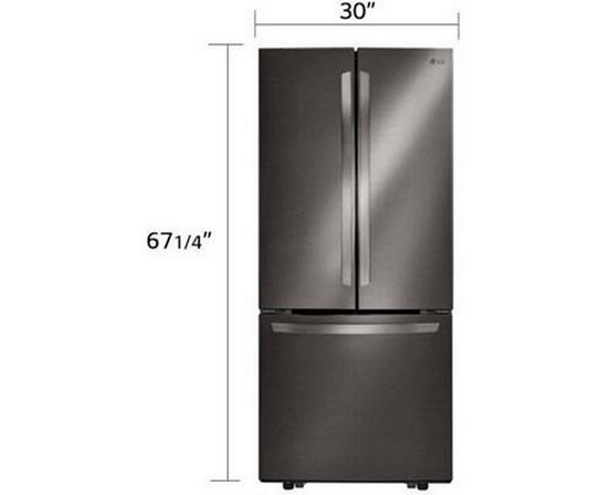 Réfrigérateur trois portes avec porte à deux battants amovible de 30 po., 21,8 pi³ avec technologie SmartDiagnosis™ LG - LRFNS2200D