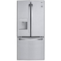 Réfrigérateur trois portes avec porte à deux battants amovible de 30 po., 21,8 pi³ avec distributeur d'eau externe LG - LRFWS2200S