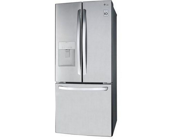 Réfrigérateur trois portes avec porte à deux battants amovible de 30 po., 21,8 pi³ avec distributeur d'eau externe LG - LRFWS2200S