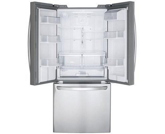 Réfrigérateur trois portes avec porte à deux battants amovible de 30 po., 21,8 pi³ avec distributeur d'eau externe LG - LRFWS2200S