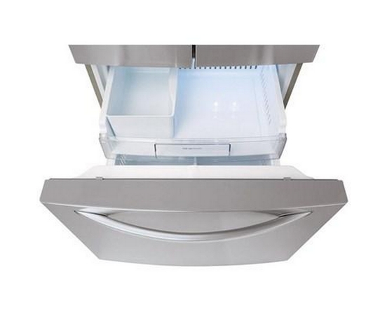 Réfrigérateur trois portes avec porte à deux battants amovible de 30 po., 21,8 pi³ avec distributeur d'eau externe LG - LRFWS2200S