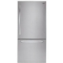 Réfrigérateur à congélateur inférieur amovible de 30 po., 22.1 pi³ avec système de refroidissement à débit d’air multiple LG - LRDNS2200S