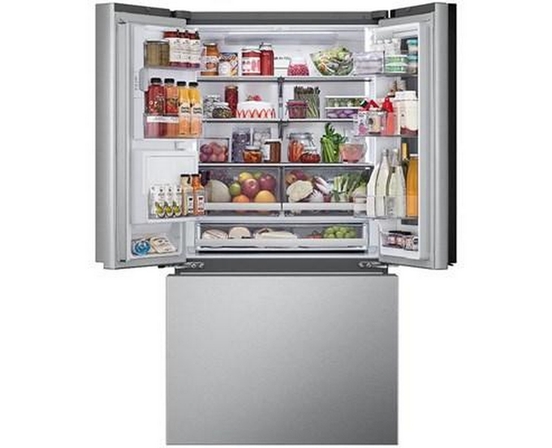 Réfrigérateur trois portes avec porte à deux battants à profondeur de comptoir MAX™ de 36 po, 26 pi³ avec Mirror InstaView® LG - LRYKC2606S