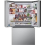 Réfrigérateur trois portes avec porte à deux battants à profondeur de comptoir MAX™ de 36 po, 26 pi³ avec Mirror InstaView® LG - LRYKC2606S