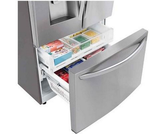 Réfrigérateur trois portes avec porte à deux battants de 36 po, 27,7 pi³. avec Smart Diagnosis LG - LRFS28XBS