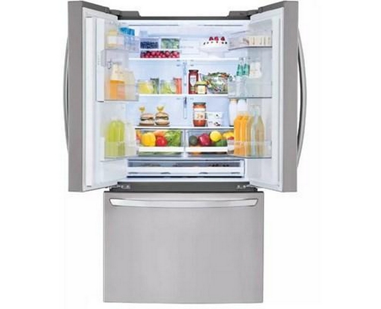 Réfrigérateur trois portes avec porte à deux battants autonome avec Wi-Fi LG - LHFS28XBS