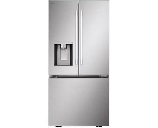 Réfrigérateur trois portes avec porte à deux battants autoportant de 33 po, 25 pi³. avec distributeur d'eau et de glaçons LG - LF25H6330S