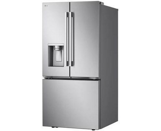 Réfrigérateur trois portes avec porte à deux battants autoportant de 33 po, 25 pi³. avec distributeur d'eau et de glaçons LG - LF25H6330S