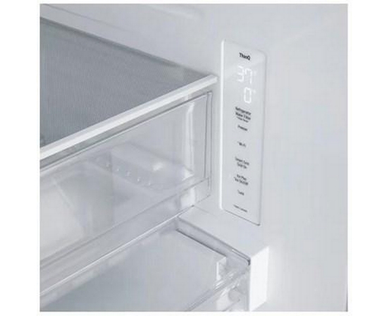 Réfrigérateur trois portes avec porte à deux battants autoportant de 33 po, 25 pi³. avec distributeur d'eau et de glaçons LG - LF25H6330S
