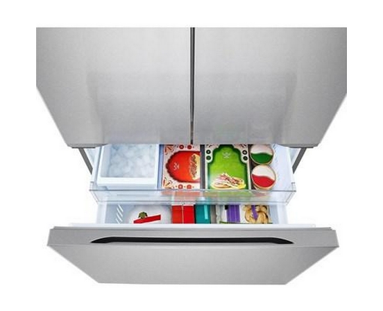 Réfrigérateur trois portes avec porte à deux battants à profondeur de comptoir de 36 po, 25 pi³. avec machine à glaçons et distributeur d'eau LG - LF25Z6211S