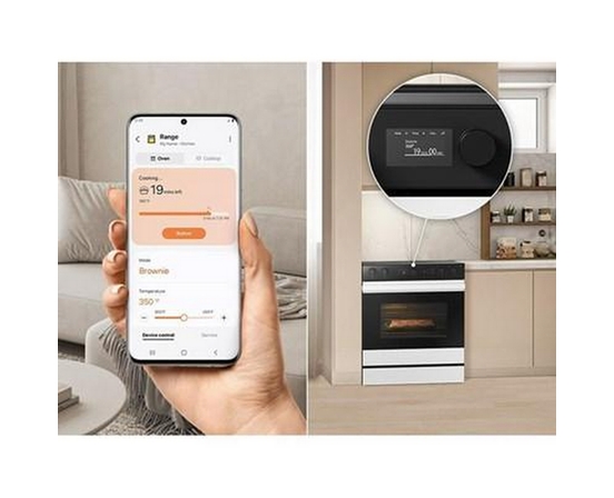 Cuisinière électrique Smart Bespoke de 6,3 pi³ Samsung - NSE6DB850012/AC
