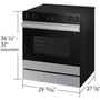 Cuisinière électrique Smart Bespoke de 6,3 pi³ Samsung - NSE6DG8700SR/AC