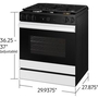 Cuisinière à gaz Smart Bespoke de 6,0 pi³ Samsung - NSG6DB870012/AA
