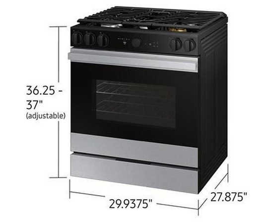 Cuisinière à gaz Smart Bespoke de 6,0 pi³ Samsung - NSG6DG8700SR/AA
