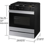 Cuisinière à gaz Smart Bespoke de 6,0 pi³ Samsung - NSG6DG8700SR/AA