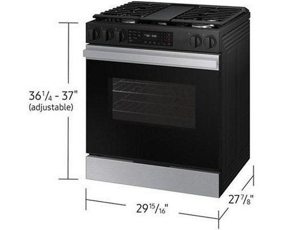 Cuisinière à gaz Smart Bespoke de 6,0 pi³ Samsung - NSG6DG8300SR/AA