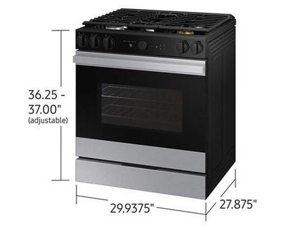 Cuisinière à gaz Smart Bespoke de 6,0 pi³ Samsung - NSG6DG8500SR/AA