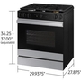Cuisinière à gaz Smart Bespoke de 6,0 pi³ Samsung - NSG6DG8500SR/AA
