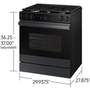 Cuisinière à gaz Smart Bespoke de 6,0 pi³ Samsung - NSG6DG8500MT/AA