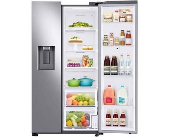 Réfrigérateur côte-à-côte à profondeur de comptoir de 36 po., 21,5 pi³ avec Family Hub™ Samsung - RS22T5561SR/AC
