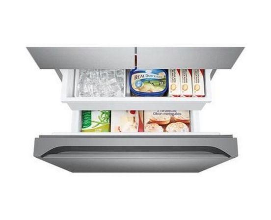 Réfrigérateur trois portes avec porte à deux battants à profondeur de comptoir de 18 pi³ Samsung - RF18A5101SR/AA