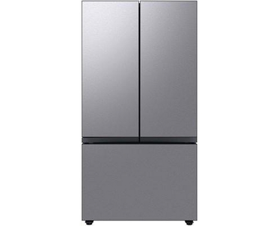 Réfrigérateur trois portes avec porte à deux battants Bespoke de 36 po., 30 pi³ avec machine à glaçons double Samsung - RF30BB6600QLAA