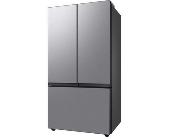 Réfrigérateur trois portes avec porte à deux battants Bespoke de 36 po., 30 pi³ avec machine à glaçons double Samsung - RF30BB6600QLAA