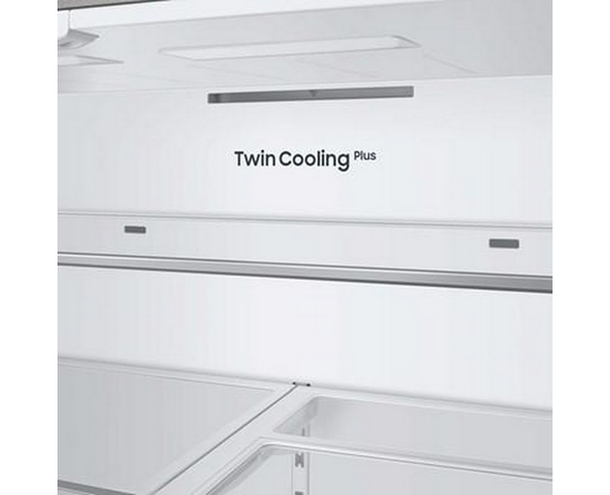Réfrigérateur trois portes avec porte à deux battants Bespoke de 36 po., 30 pi³ avec machine à glaçons double Samsung - RF30BB6600QLAA
