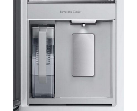 Réfrigérateur quatre portes avec porte à deux battants à profondeur de comptoir Bespoke de 36 po., 23 pi³ avec machine à glaçons double Samsung - RF23BB8600QLAA
