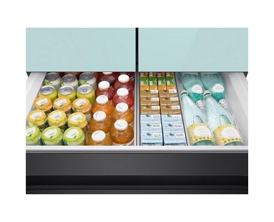 Réfrigérateur quatre portes avec porte à deux battants à profondeur de comptoir de 36 po., 23 pi³ avec machine à glaçons double Samsung - RF23BB8600APAA